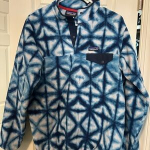 Patagonia Synchilla Blue and White Fleece